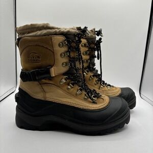 Sorel Conquest Boot Men's 10 Leather Waterproof Barrel Lock Closure NM1049-265